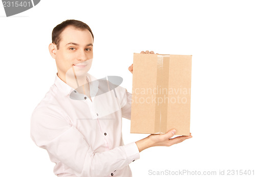 Image of businessman with parcel