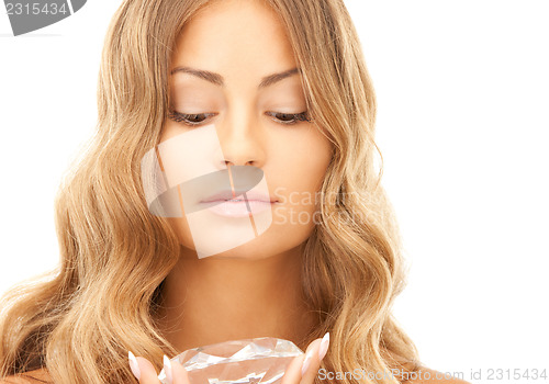 Image of lovely woman with big diamond 