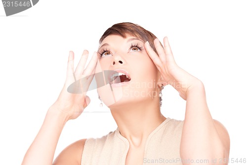 Image of surprised woman face