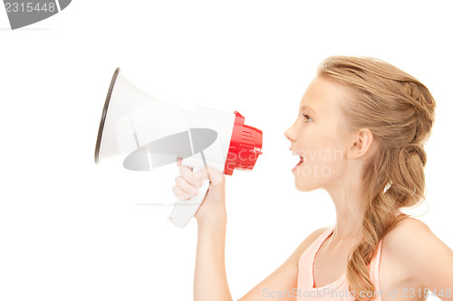 Image of girl with megaphone