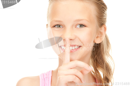 Image of finger on lips 