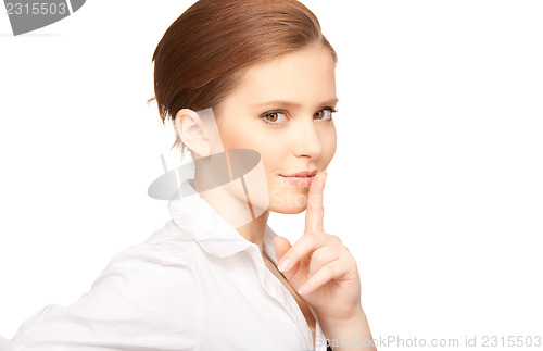 Image of finger on lips 