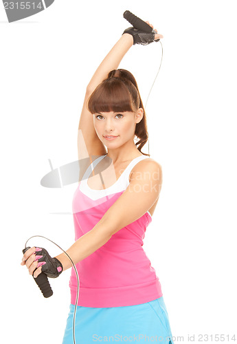Image of fitness instructor with jump rope