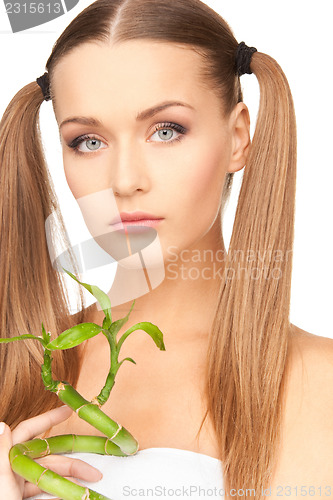 Image of woman with sprout