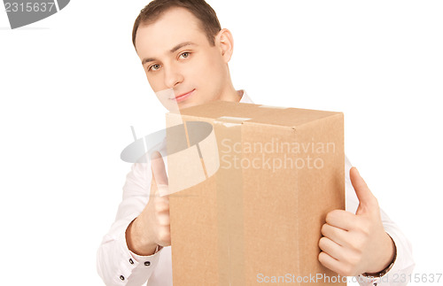 Image of businessman with parcel