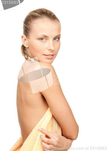Image of lovely woman in towel