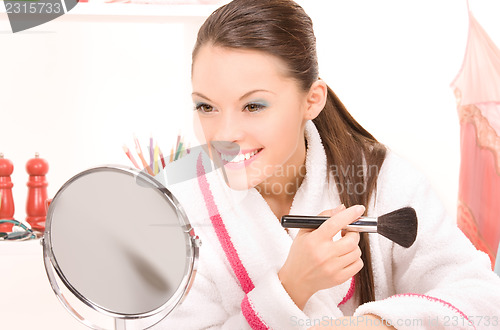 Image of lovely woman with brush