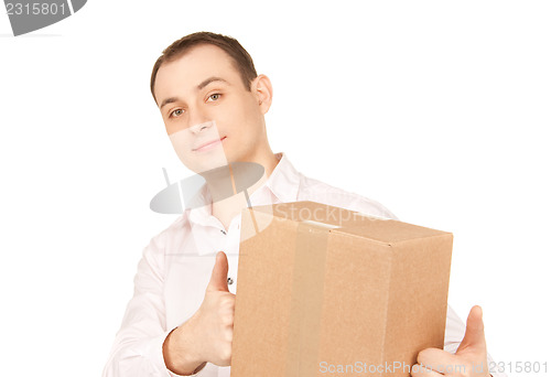 Image of businessman with parcel