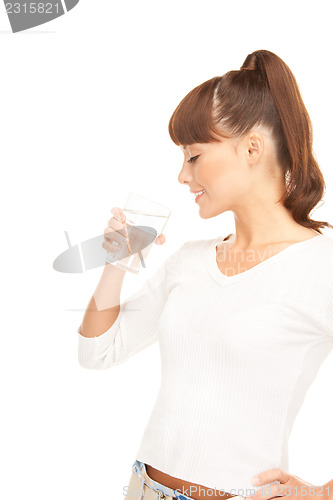 Image of woman with glass of water