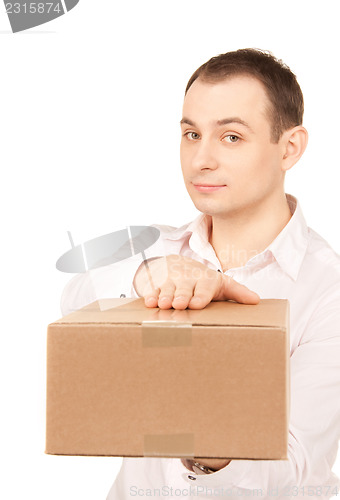 Image of businessman with parcel