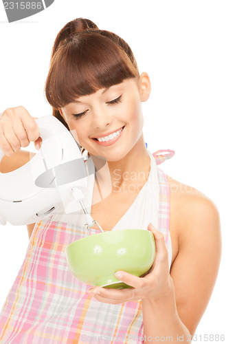 Image of housewife with mixer