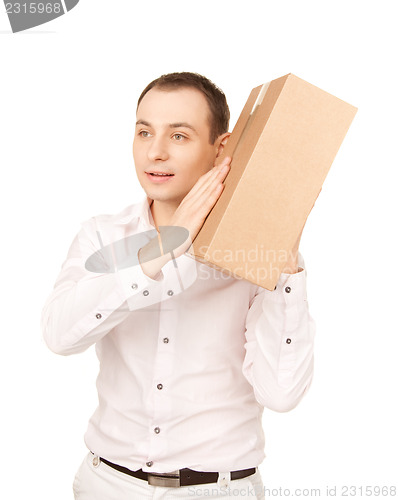 Image of businessman with parcel