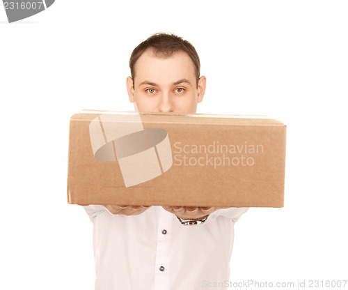 Image of businessman with parcel