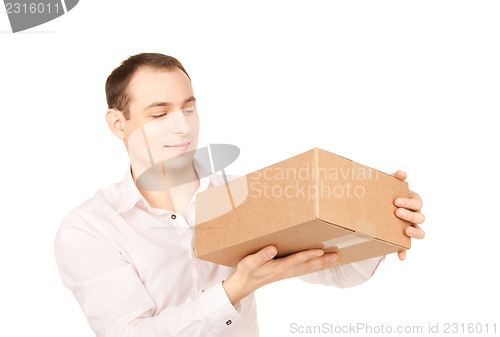 Image of businessman with parcel