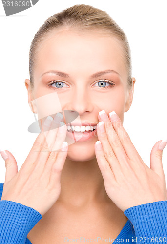 Image of surprised woman face