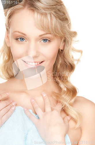 Image of lovely woman in towel