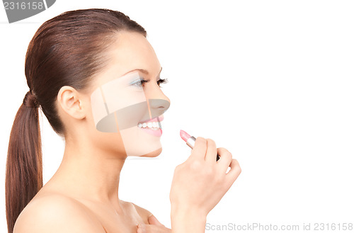 Image of woman with lipstick