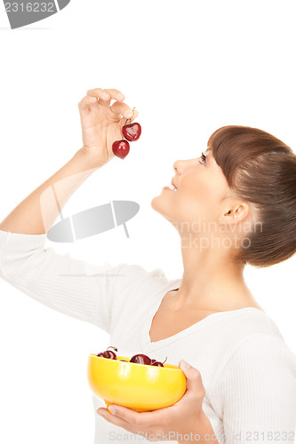 Image of woman with cherries