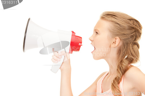 Image of girl with megaphone