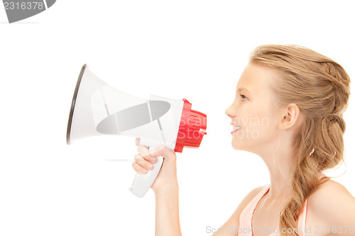 Image of girl with megaphone