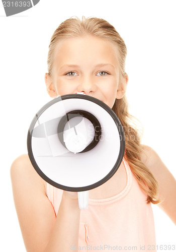 Image of girl with megaphone