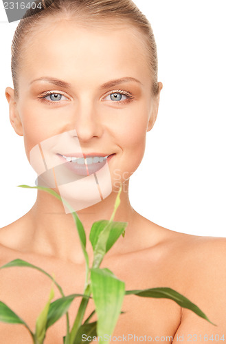 Image of woman with sprout