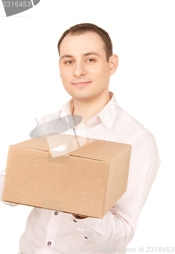 Image of businessman with parcel