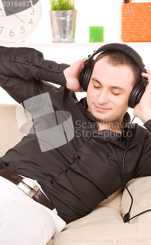Image of man in headphones