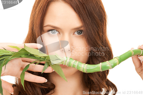 Image of woman with sprout