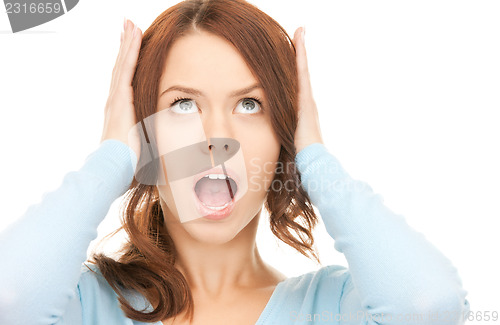 Image of screaming woman