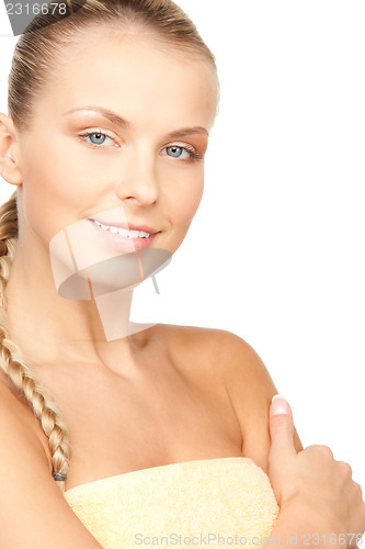 Image of lovely woman in towel