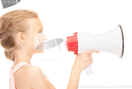 Image of girl with megaphone