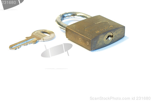 Image of Padlock with a key