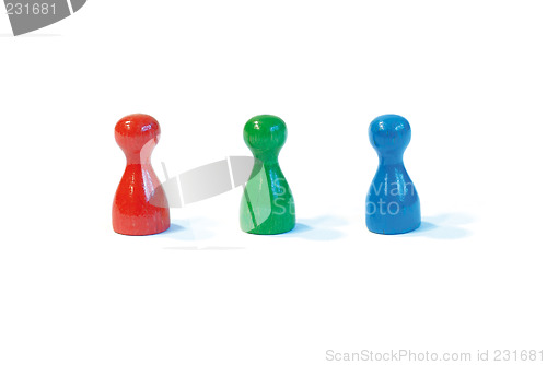 Image of Colored pawns