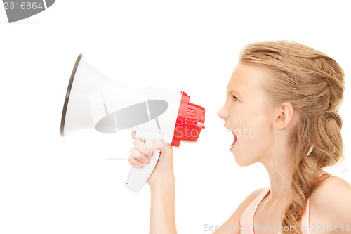 Image of girl with megaphone