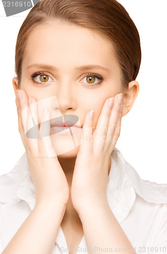 Image of young attractive businesswoman