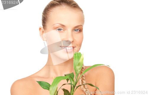 Image of woman with sprout