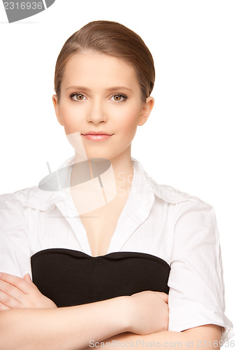 Image of young attractive businesswoman