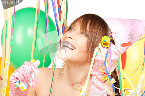 Image of party girl with balloons