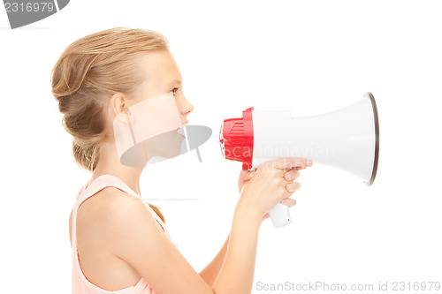 Image of girl with megaphone