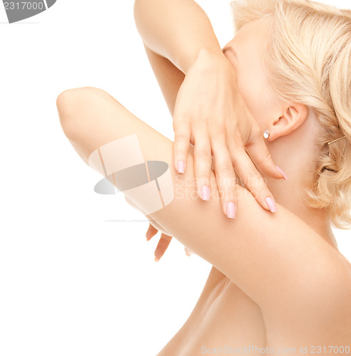 Image of beautiful topless woman
