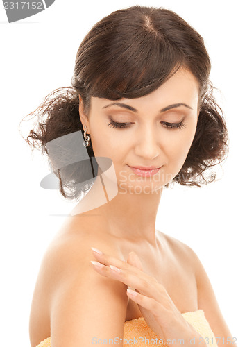 Image of lovely woman in towel