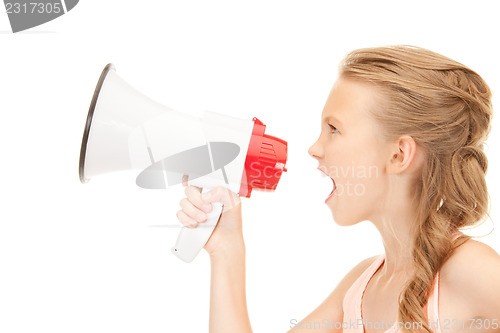 Image of girl with megaphone