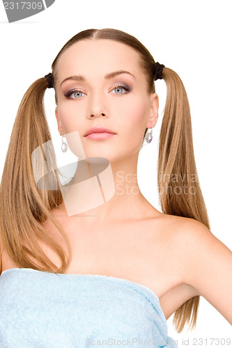 Image of lovely woman in towel