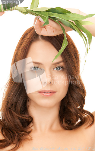 Image of woman with sprout