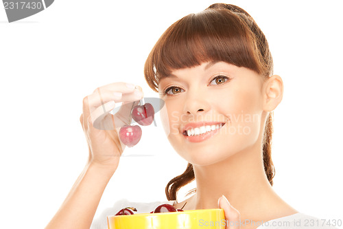 Image of woman with cherries