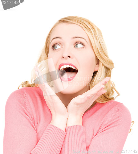 Image of surprised woman face