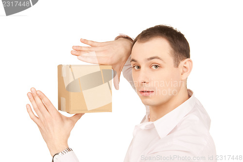 Image of businessman with parcel