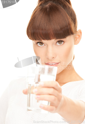 Image of woman with glass of water