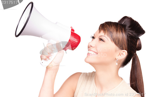 Image of woman with megaphone